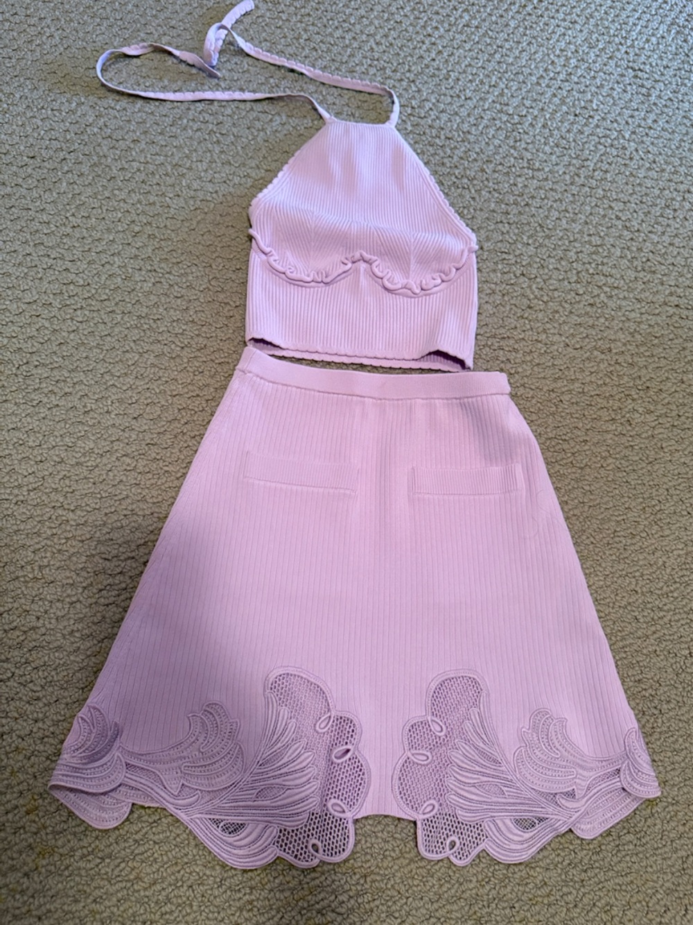 Self-Portrait Lace Knit top and skirt - Picture 4 of 4